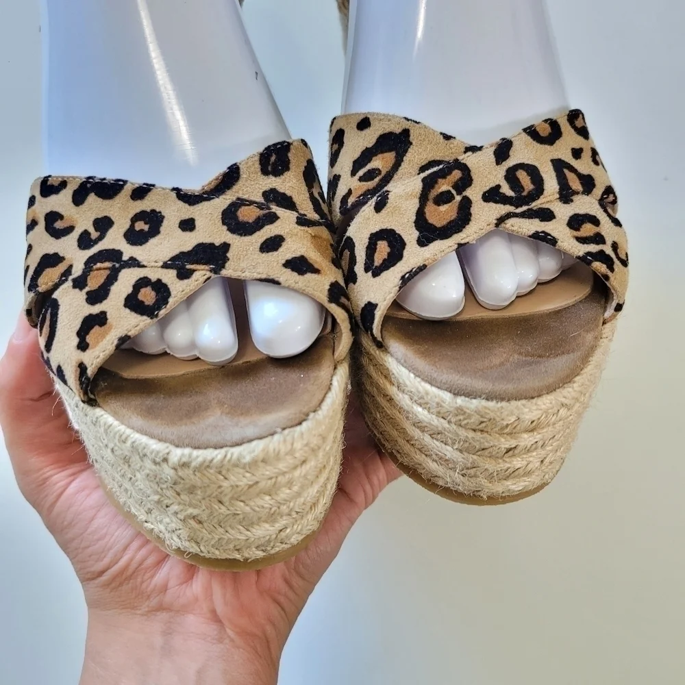 Ettore Masotti Stefy Animal Print Platform Wedge Espadrille